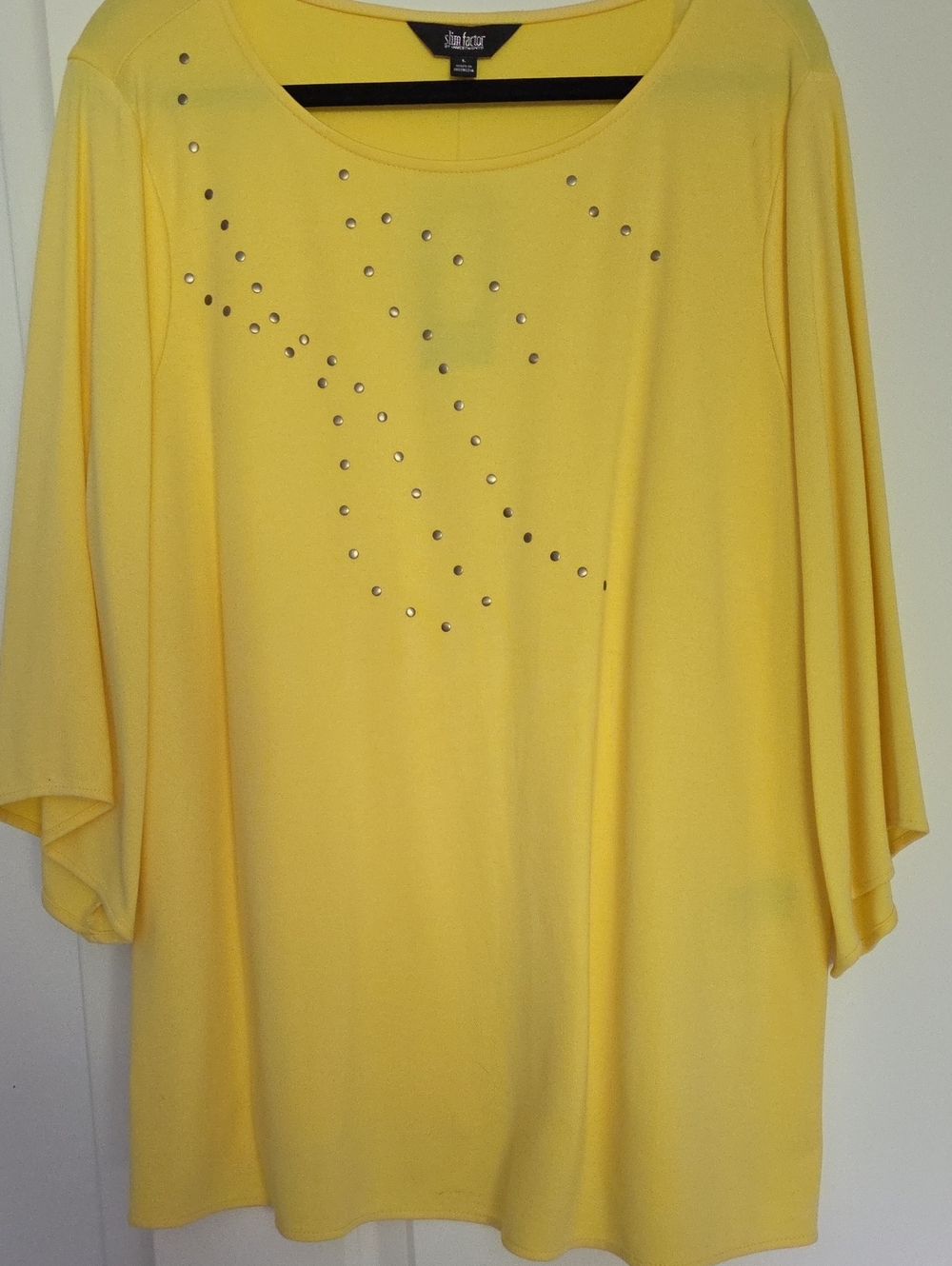 Investments Yellow Stud Embellished Tunic Top